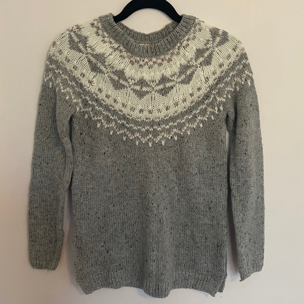 Gray Pattern Sweater